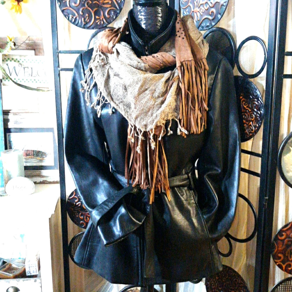 Leather coat